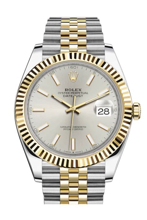 silver and gold rolex price|rolex datejust 41 gold silver.